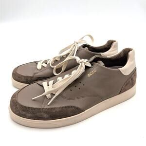 Ecco Street Lite Men's Leather Sneaker Shoes Lace-Up Brown Size US6-6.5 EU40